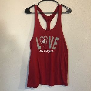 Medium maroon Cougars Tank WSU